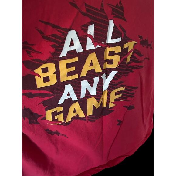 Place T-Shirt‎ Youth Size XL 14 Red “Any Beast Any Game” - Picture 3 of 6